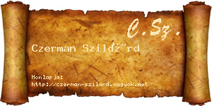 Czerman Szilárd névjegykártya